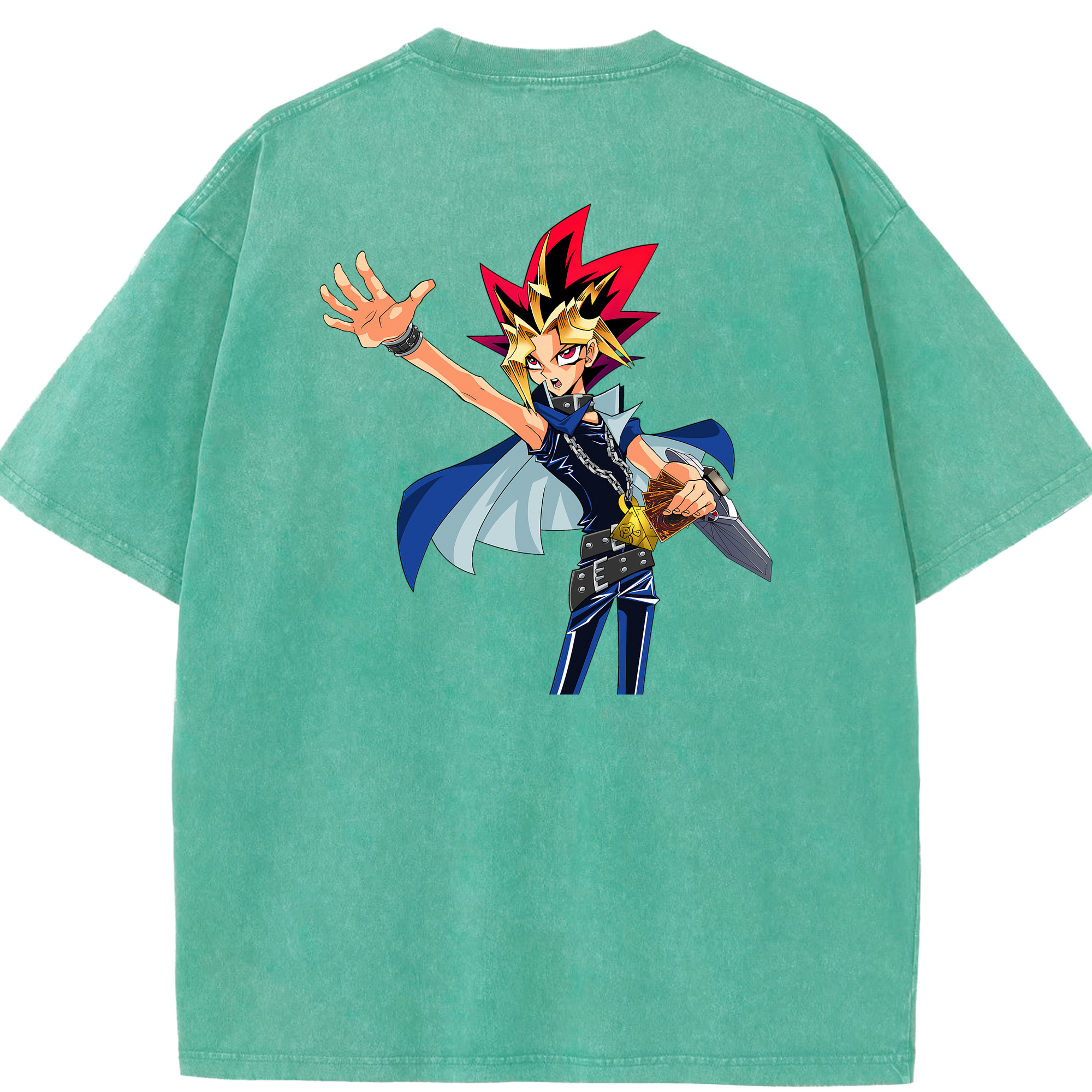 （画像用） 遊☆戯☆王 Yu-Gi-Oh! 綿100% ヴィンテージ風 半袖Tシャツ（背面プリント）